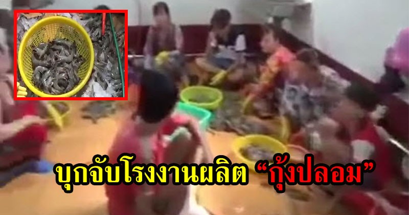 โลกนี้อยู่ยาก ! บุกโรงงานผลิต "กุ้งปลอม" เผยวิธีการทำเหมือนกัน จนแยกแทบไม่ออก เห็นแล้วอ้วกแทบพุ่ง !! อันตรายถึงชีวิต !? (มีคลิป)